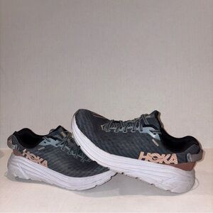 Hoka Running Shoes in Gray and Pink